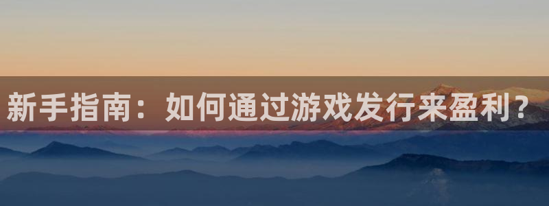 pp电子电子科技股票：新手指南：如何通过游戏发行来盈利？