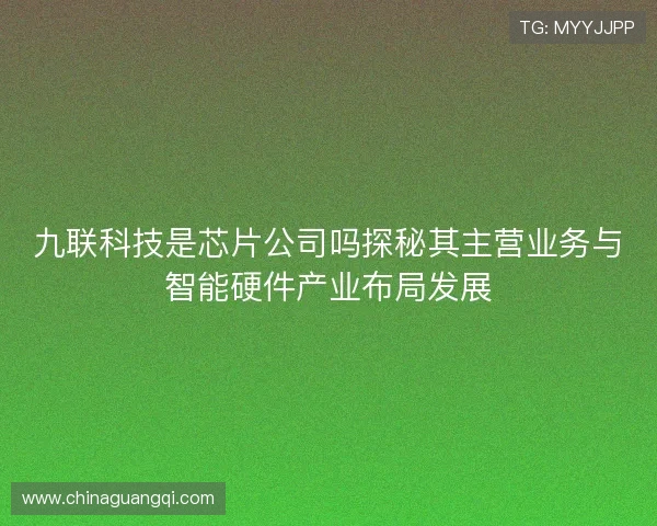 九联科技是芯片公司吗探秘其主营业务与智能硬件产业布局发展